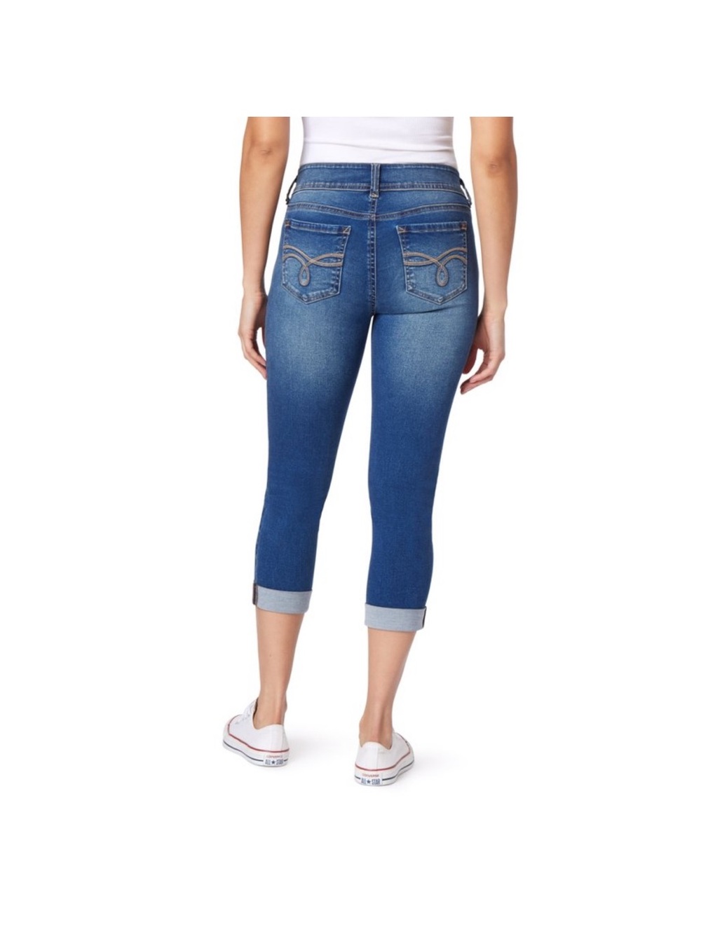 Wallflower Blue Cropped Cuffed Jeans - Picture 2 of 9